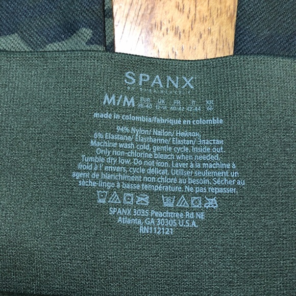 Spanx Seamless Green Camo Leggings M - Picture 9 of 10